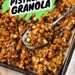 Pin for orange pistachio granola.