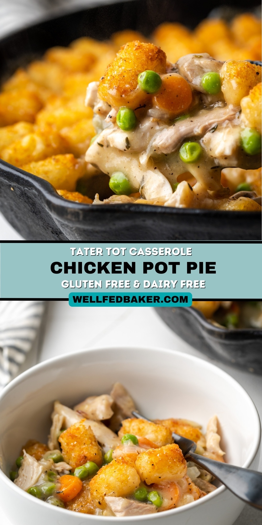 Pin for tater tot chicken pot pie.