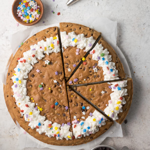 gluten free chocolate chip cookie cake