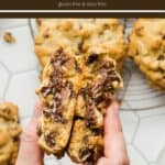 Pin for gluten free levain cookies