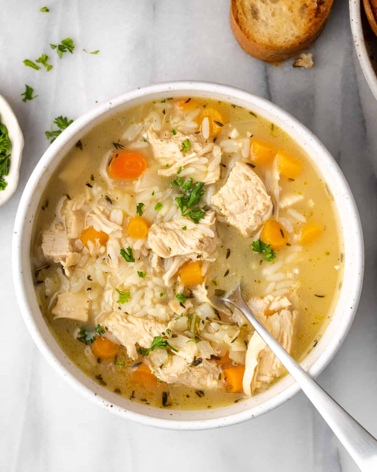 BEST Instant Pot Chicken and Wild Rice Soup (gluten free recipe)