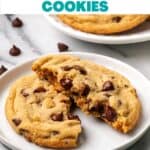Pin for small batch chocolate chip cookies.