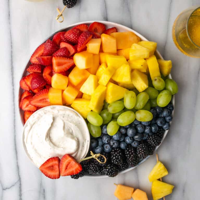 Easy Dairy Free Fruit Dip Without Marshmallow Cream - Well Fed Baker