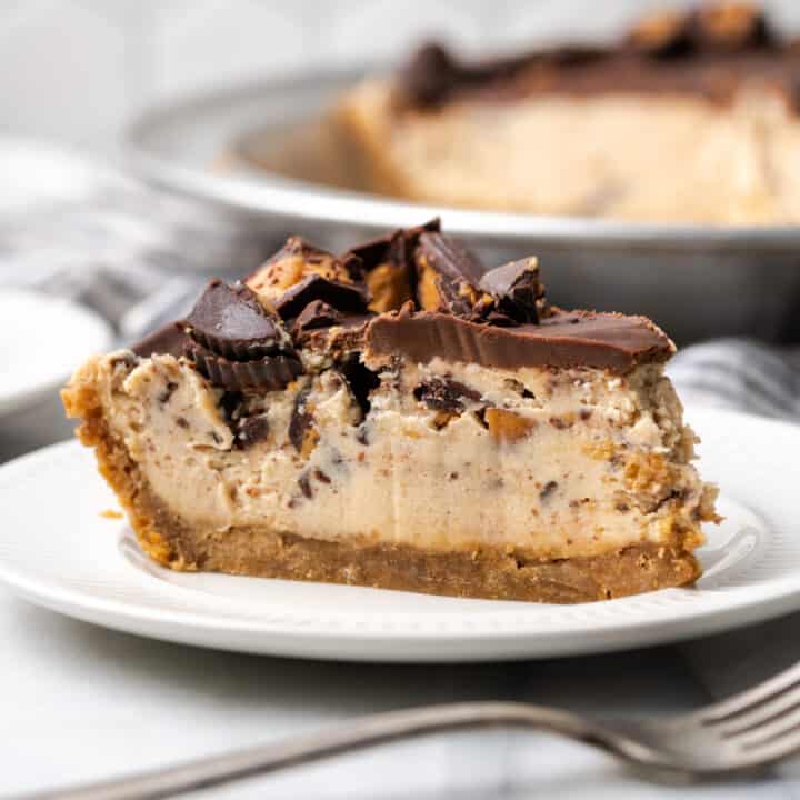 Gluten Free Peanut Butter Pie(Vegan + No Bake) - Well Fed Baker