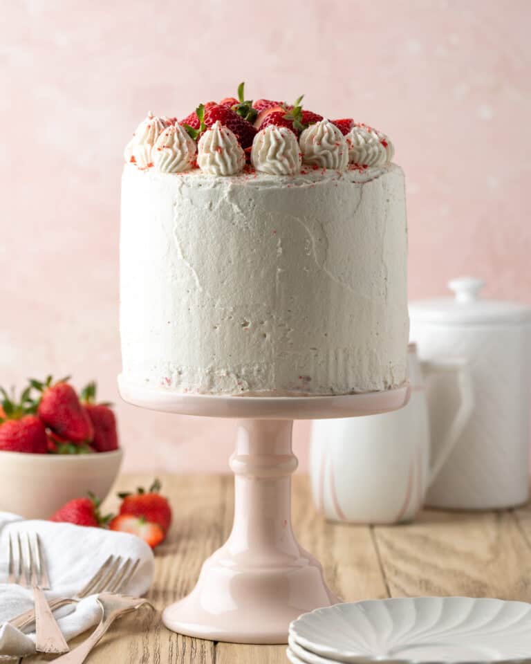 Gluten Free Strawberry Cake - Well Fed Baker