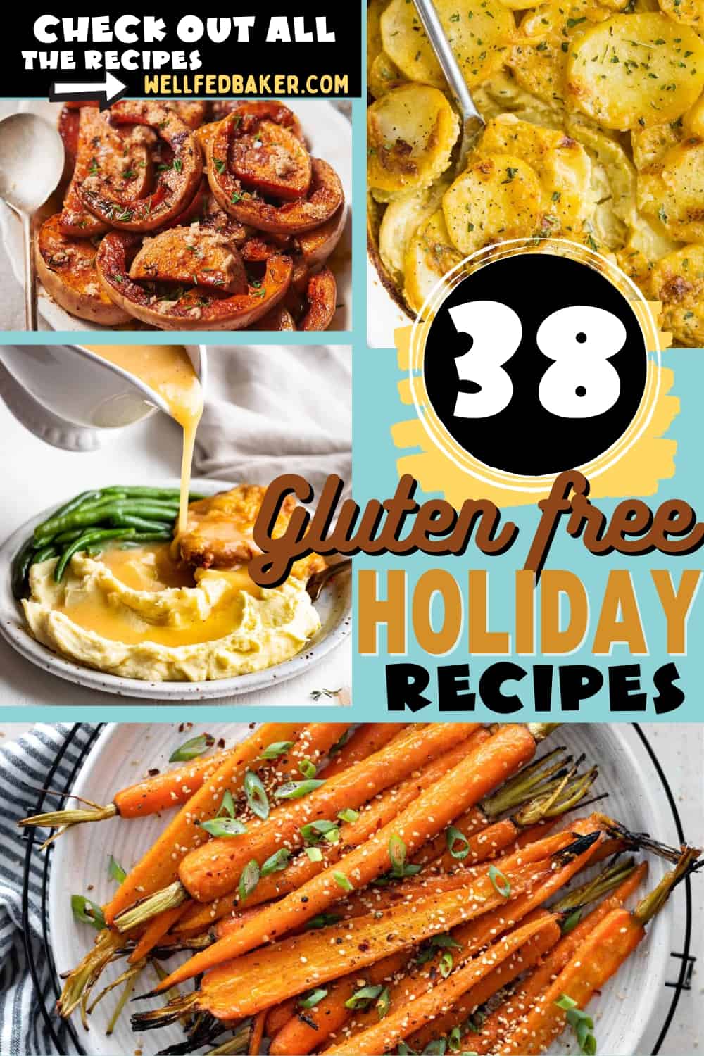 Pin for gluten free Thanksgiving recipes.
