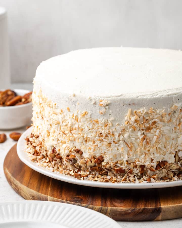 GF Italian Cream Cake (Coconut and Pecan) - Well Fed Baker