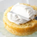 Lemon cream cheese frosting being spread onto a layer cake.