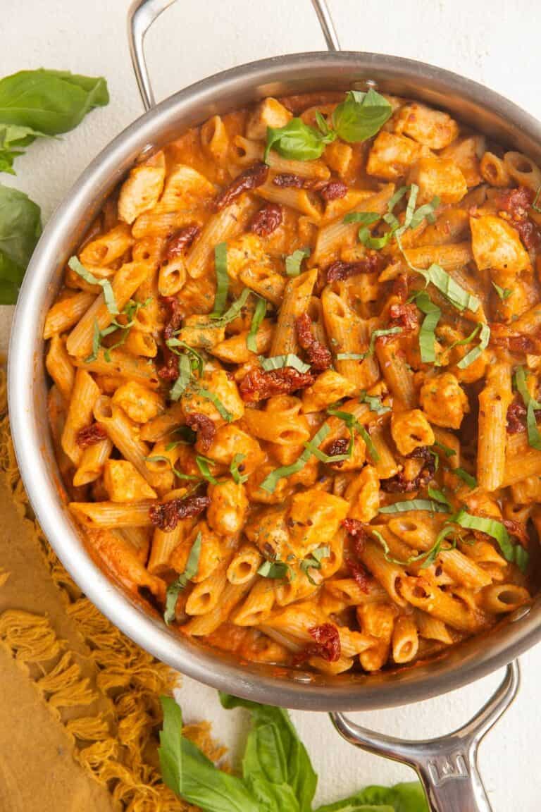 Gluten free penne in a tomato based sauce. 