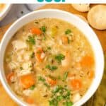 Pin for turkey and rice soup.