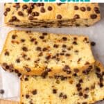 Pin for chocolate chip pound cake.