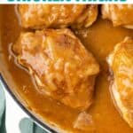 Pin for smothered chicken thighs.