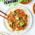 Pin for ground turkey teriyaki