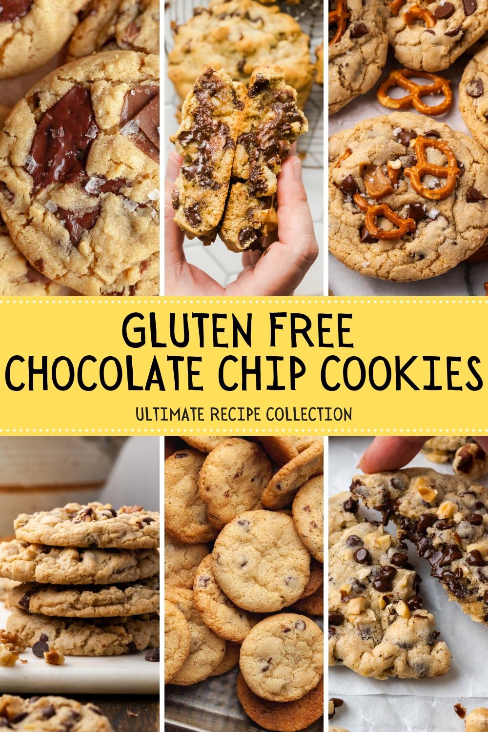 Pin for 22 best gluten free chocolate chip cookies.