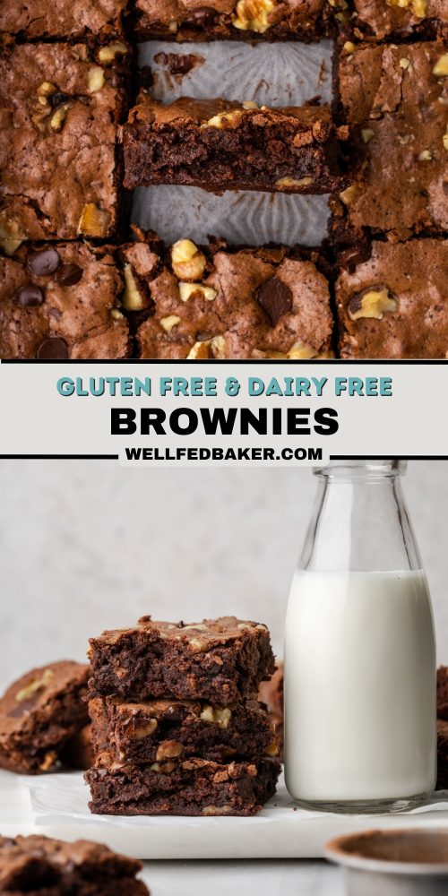 Pin for gluten free brownies.