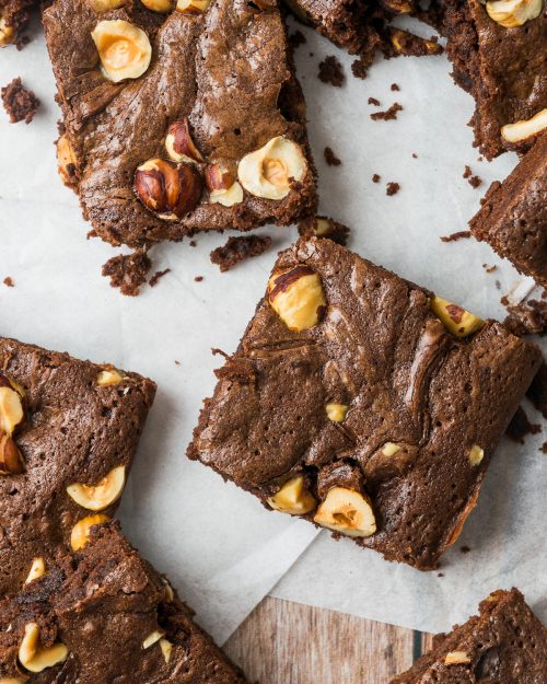 chocolate and hazelnut brownies